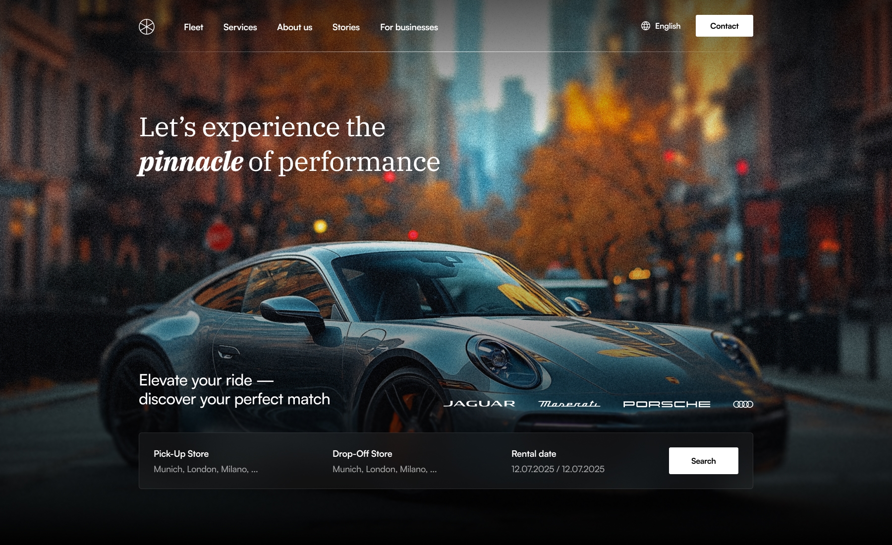 Car rental Hero preview